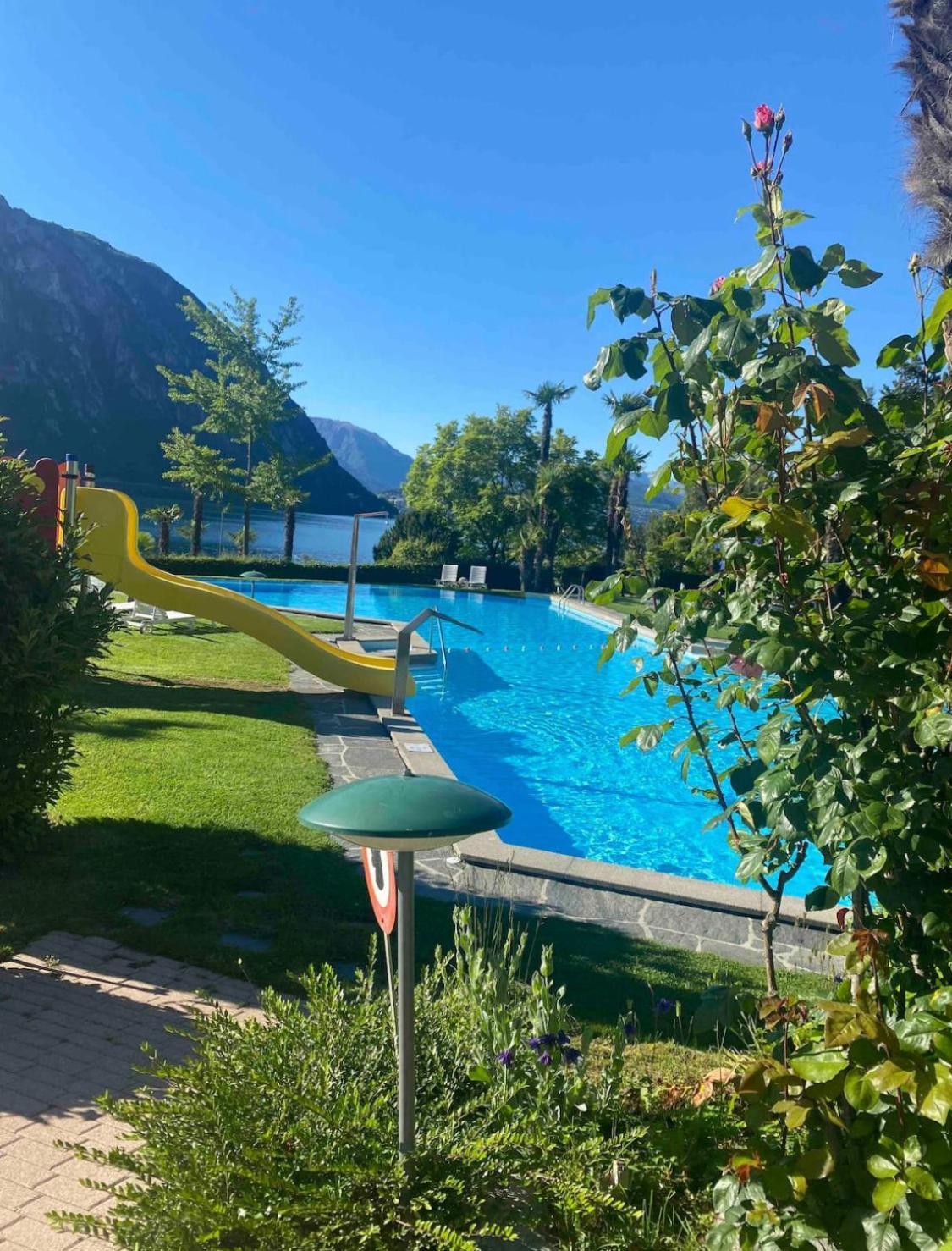 Bellavista Apartment Bissone Bagian luar foto