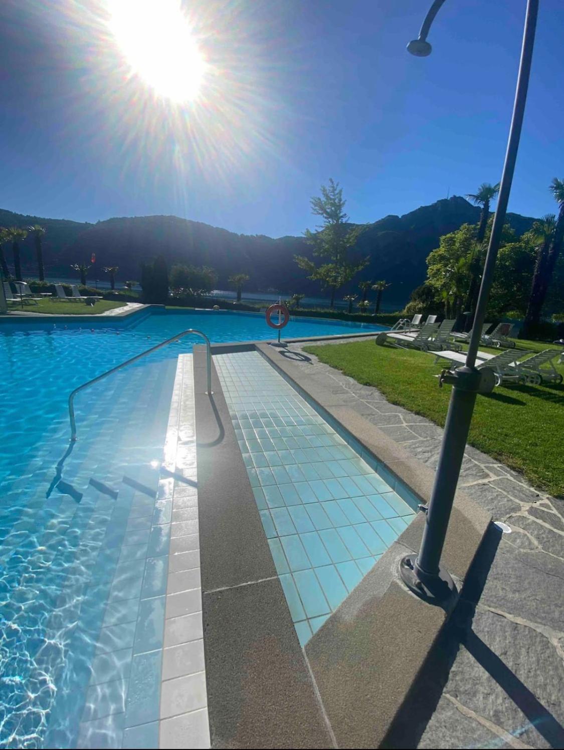 Bellavista Apartment Bissone Bagian luar foto
