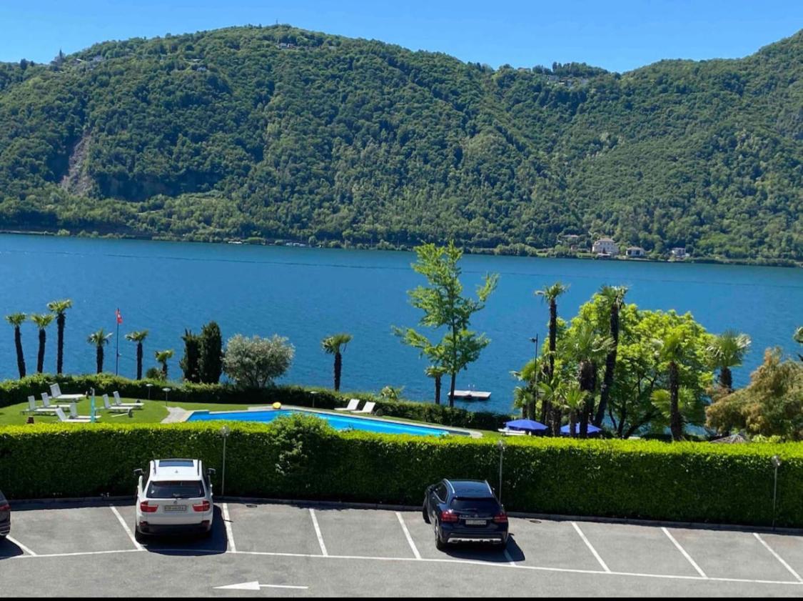 Bellavista Apartment Bissone Bagian luar foto