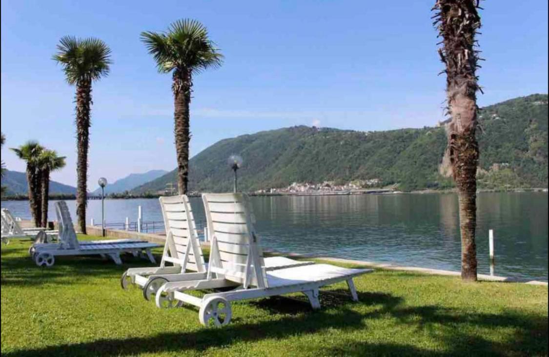 Bellavista Apartment Bissone Bagian luar foto