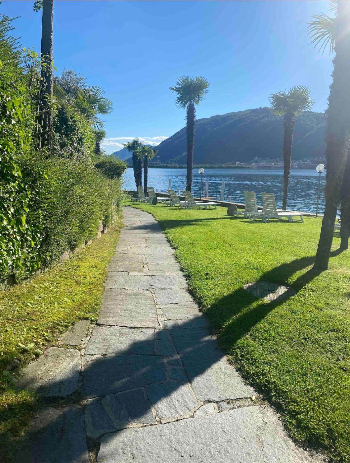 Bellavista Apartment Bissone Bagian luar foto