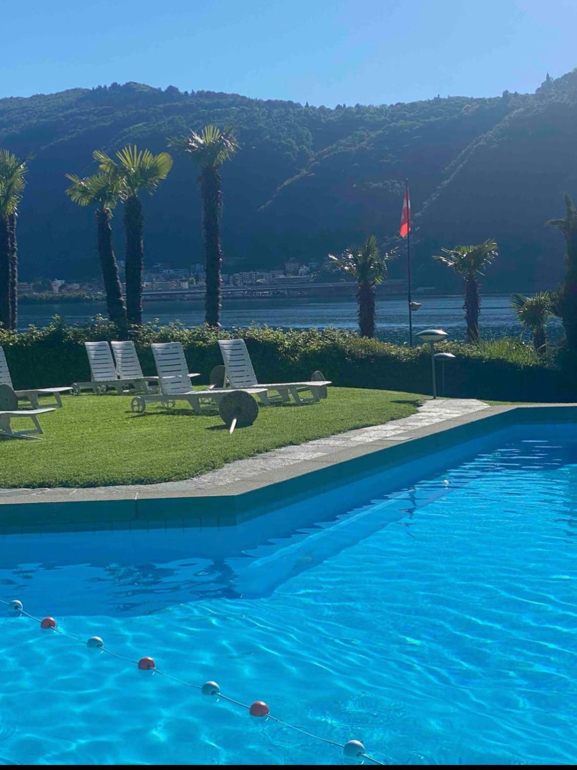 Bellavista Apartment Bissone Bagian luar foto