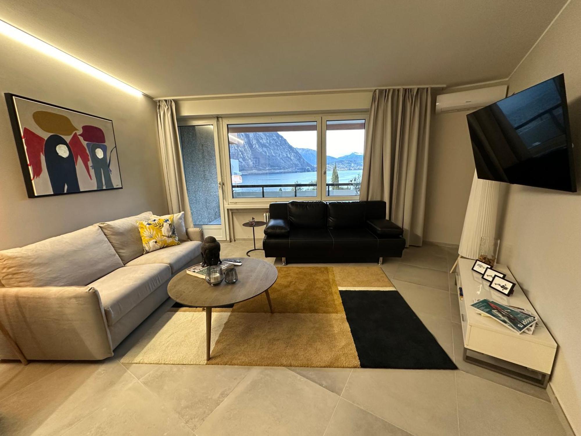 Bellavista Apartment Bissone Bagian luar foto
