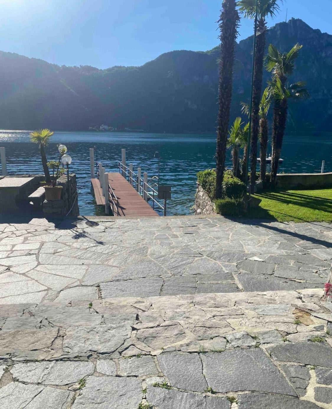 Bellavista Apartment Bissone Bagian luar foto