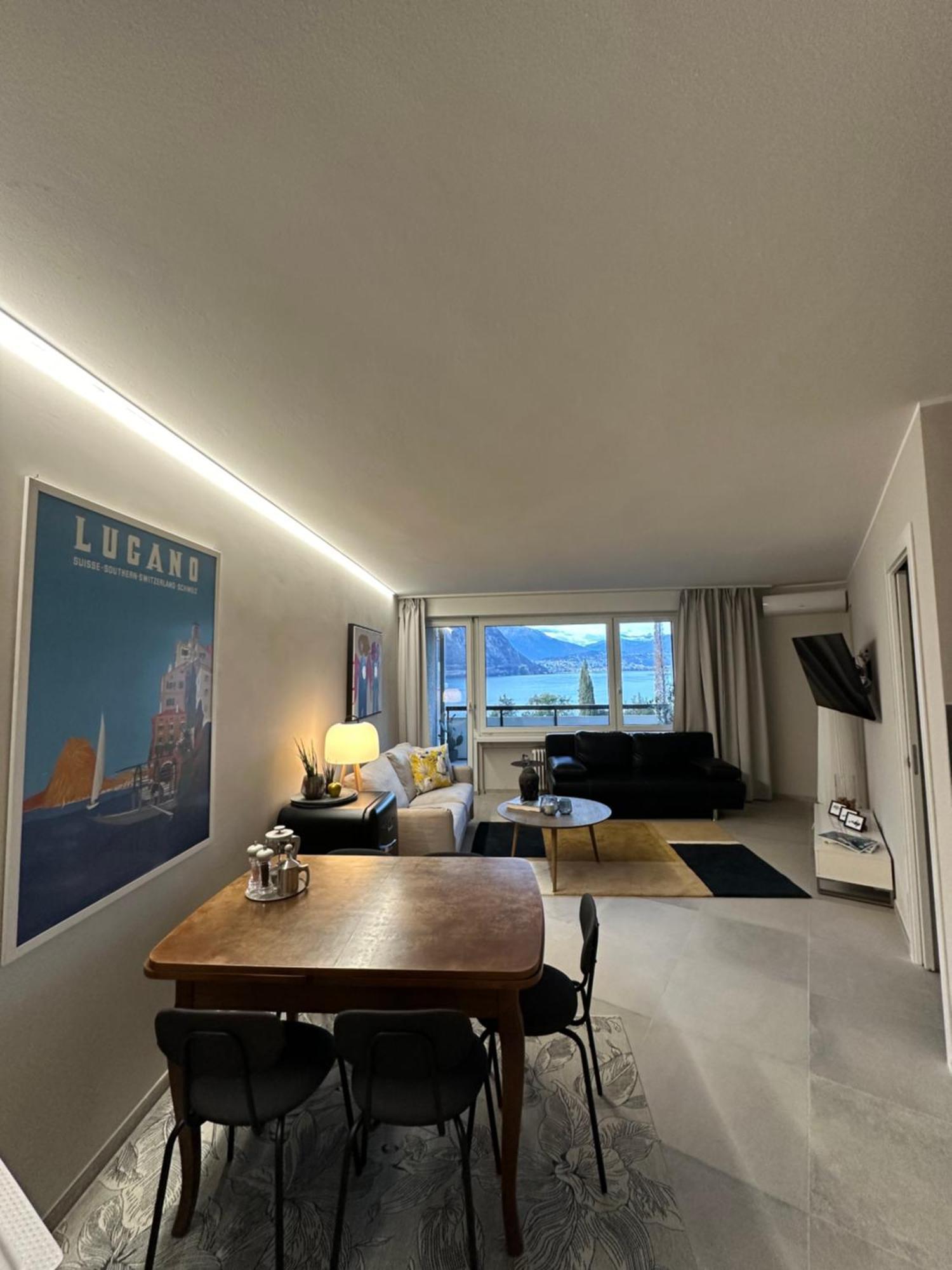 Bellavista Apartment Bissone Bagian luar foto